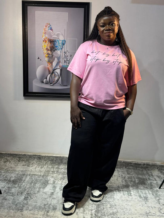 Dinma’s pink and black set