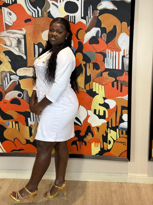 Dami’s white dress