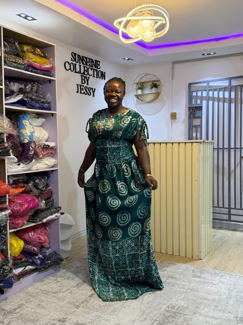 Luxury stoned green 💚 Ankara bubu 002
