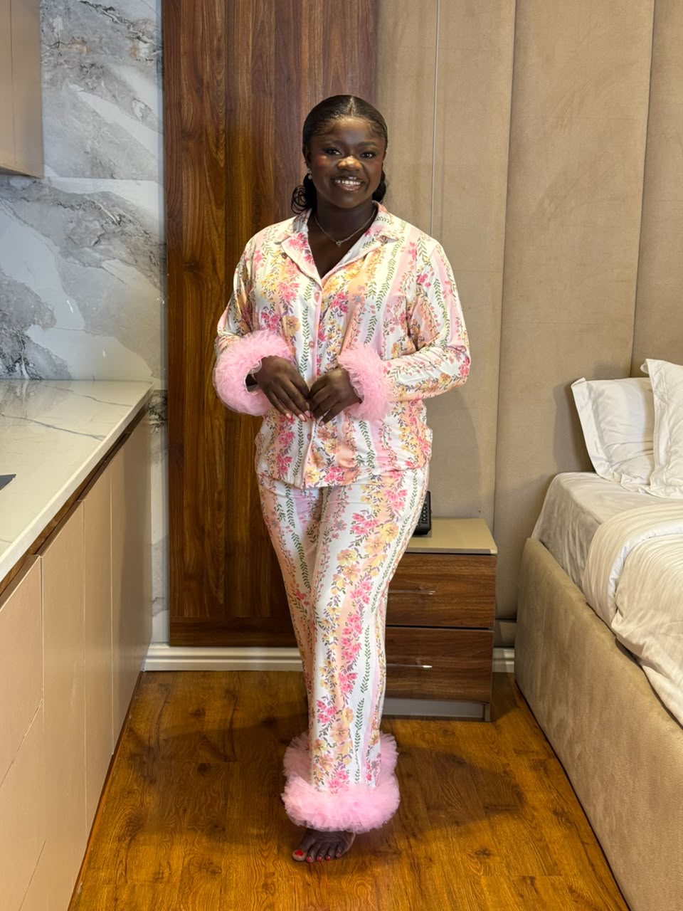 Pink Ruffle new pajamas piece