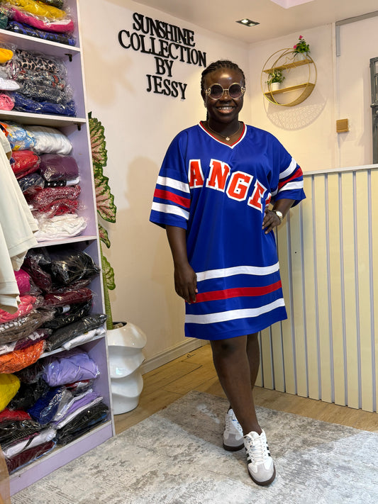 Angel blue jersey dress