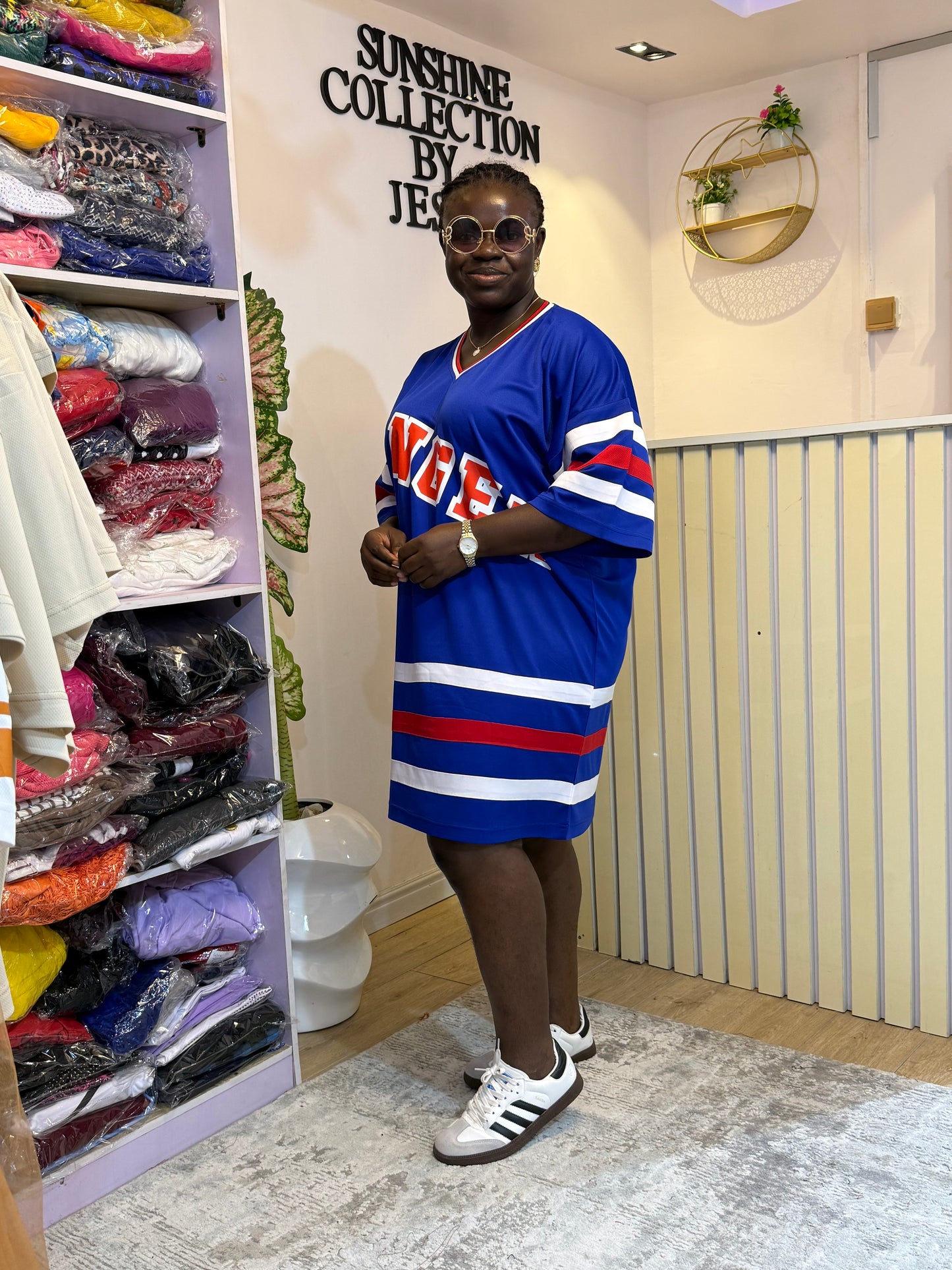 Angel blue jersey dress