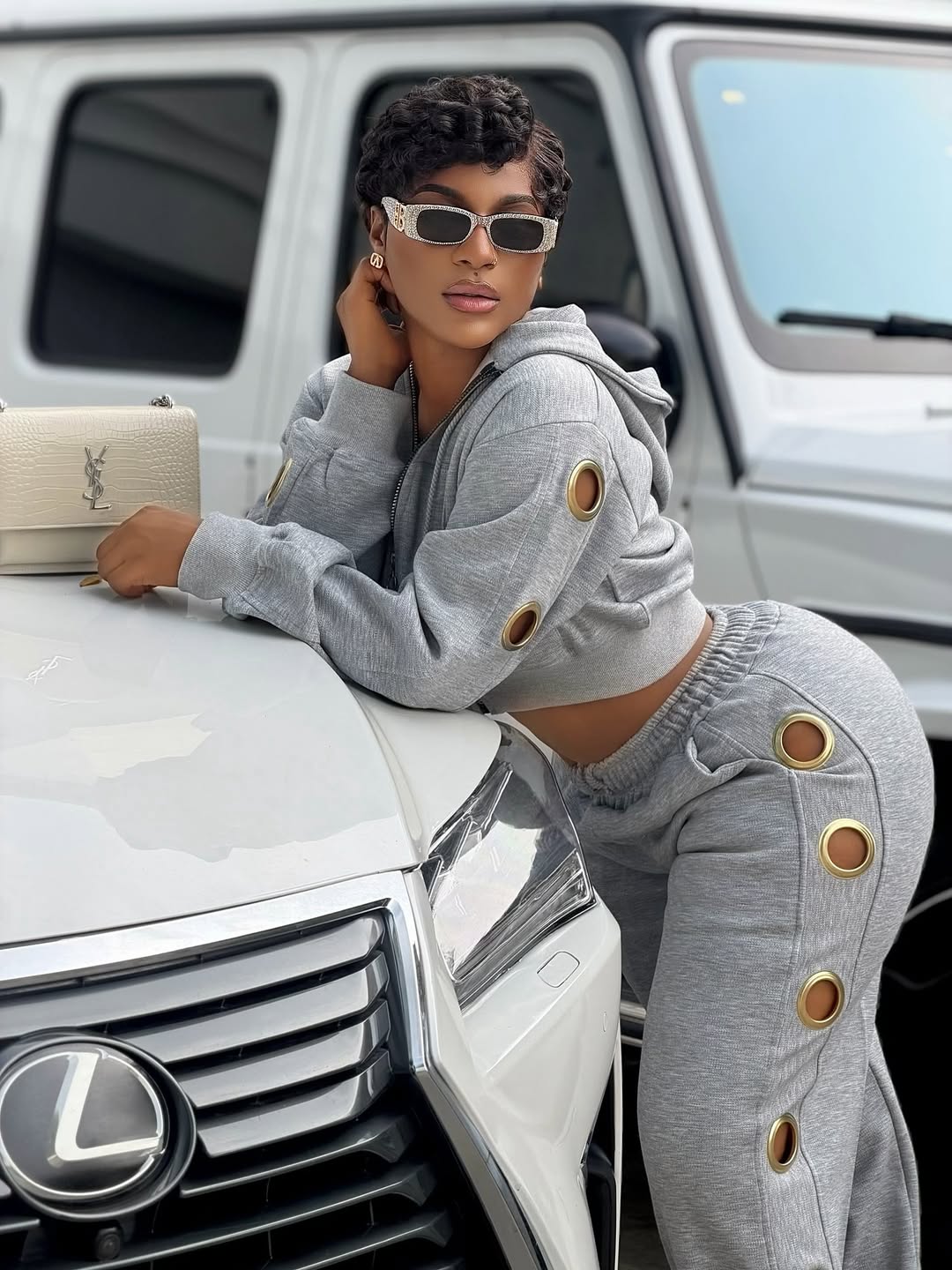 Drama doll stylish jumpsuit set ash