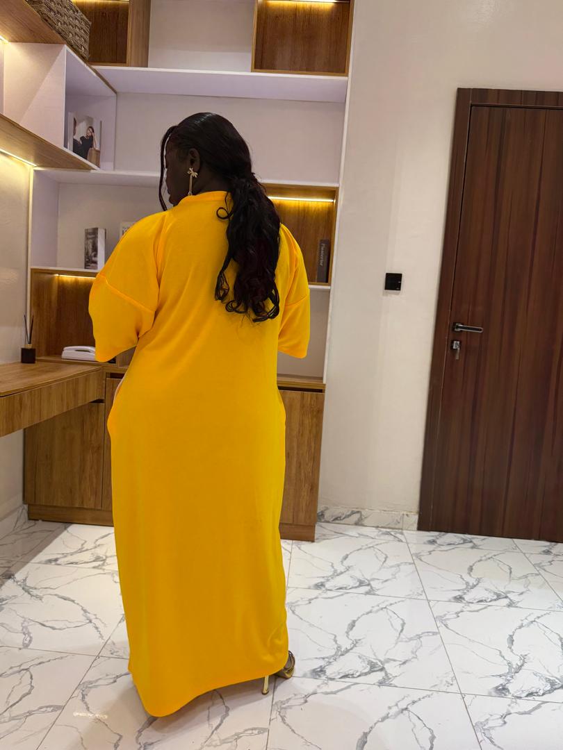 Yellow and white dress- long