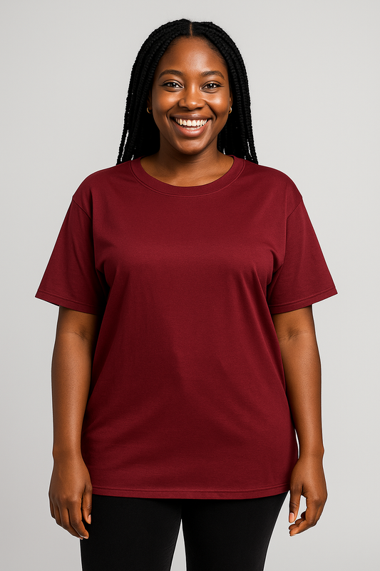 Burgundy plain T-Shirt