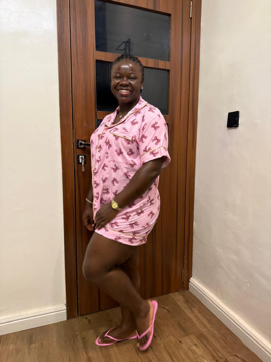 Attractive butterfly pink pajamas