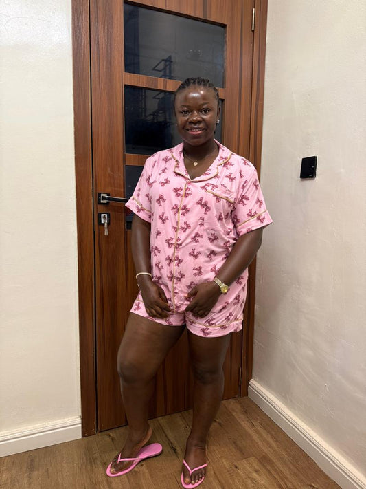 Attractive butterfly pink pajamas