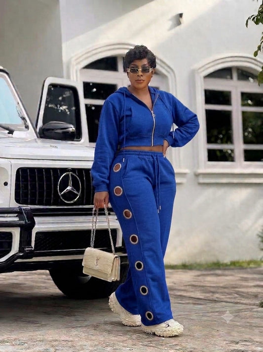 Drama doll stylish jumpsuit set Blue