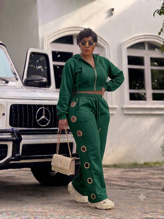 Drama doll stylish jumpsuit set green 💚