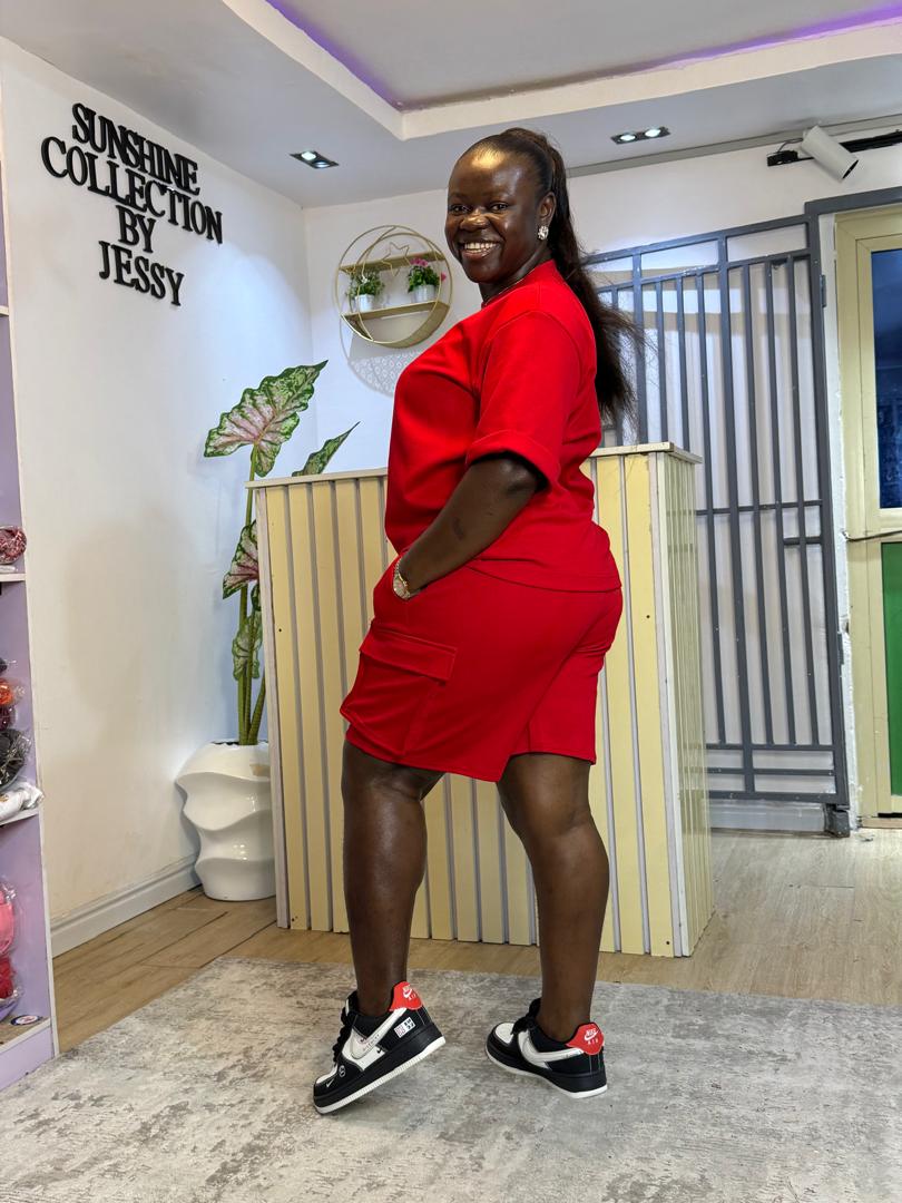 Cute red attractive 2 piece set