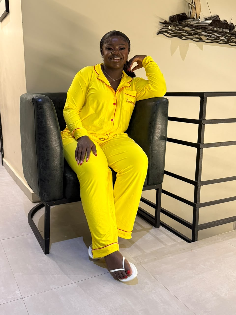 Sunshine yellow pajamas/lounge 2 piece NC 10