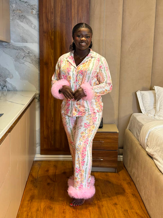 Pink Ruffle new pajamas piece
