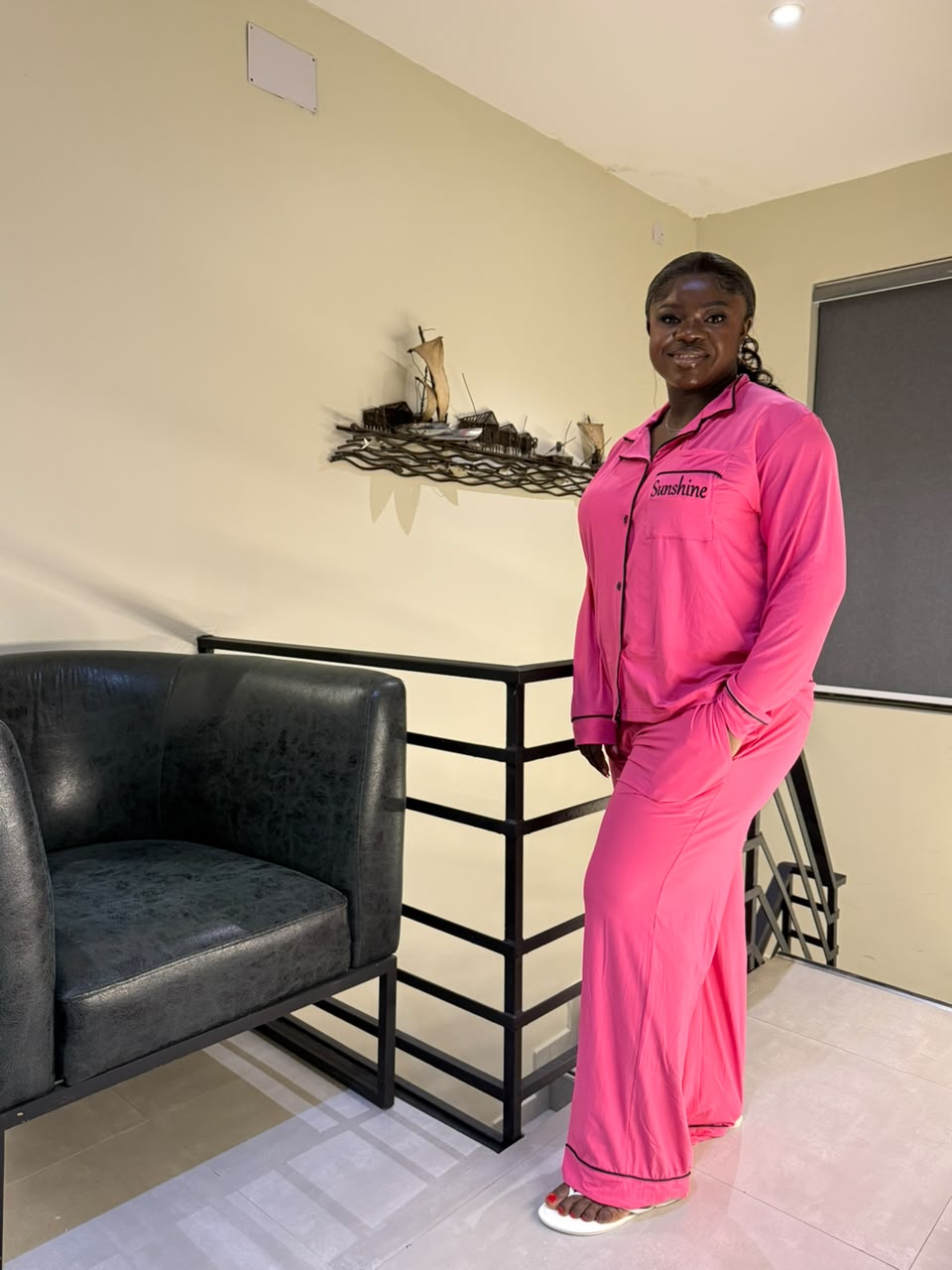 Sunshine pink pajamas/lounge 2 piece NC 11