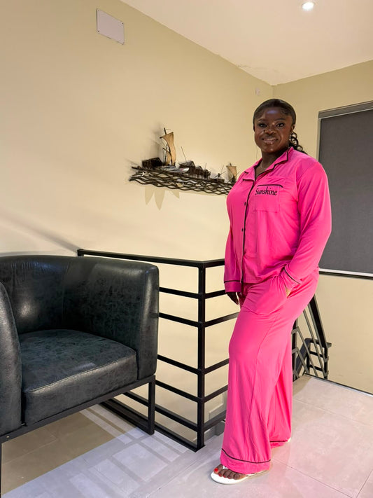Sunshine pink pajamas/lounge 2 piece NC 11