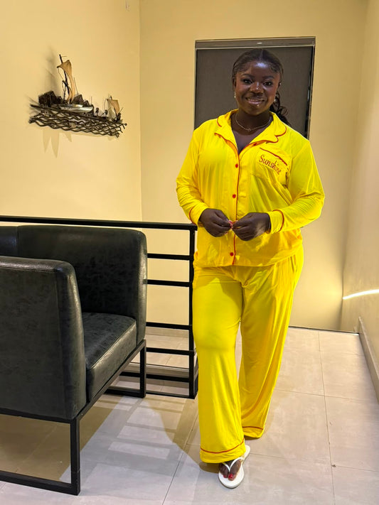 Sunshine yellow pajamas/lounge 2 piece NC 10