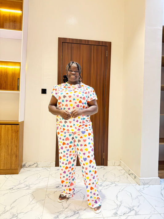 Lovely heart pajamas