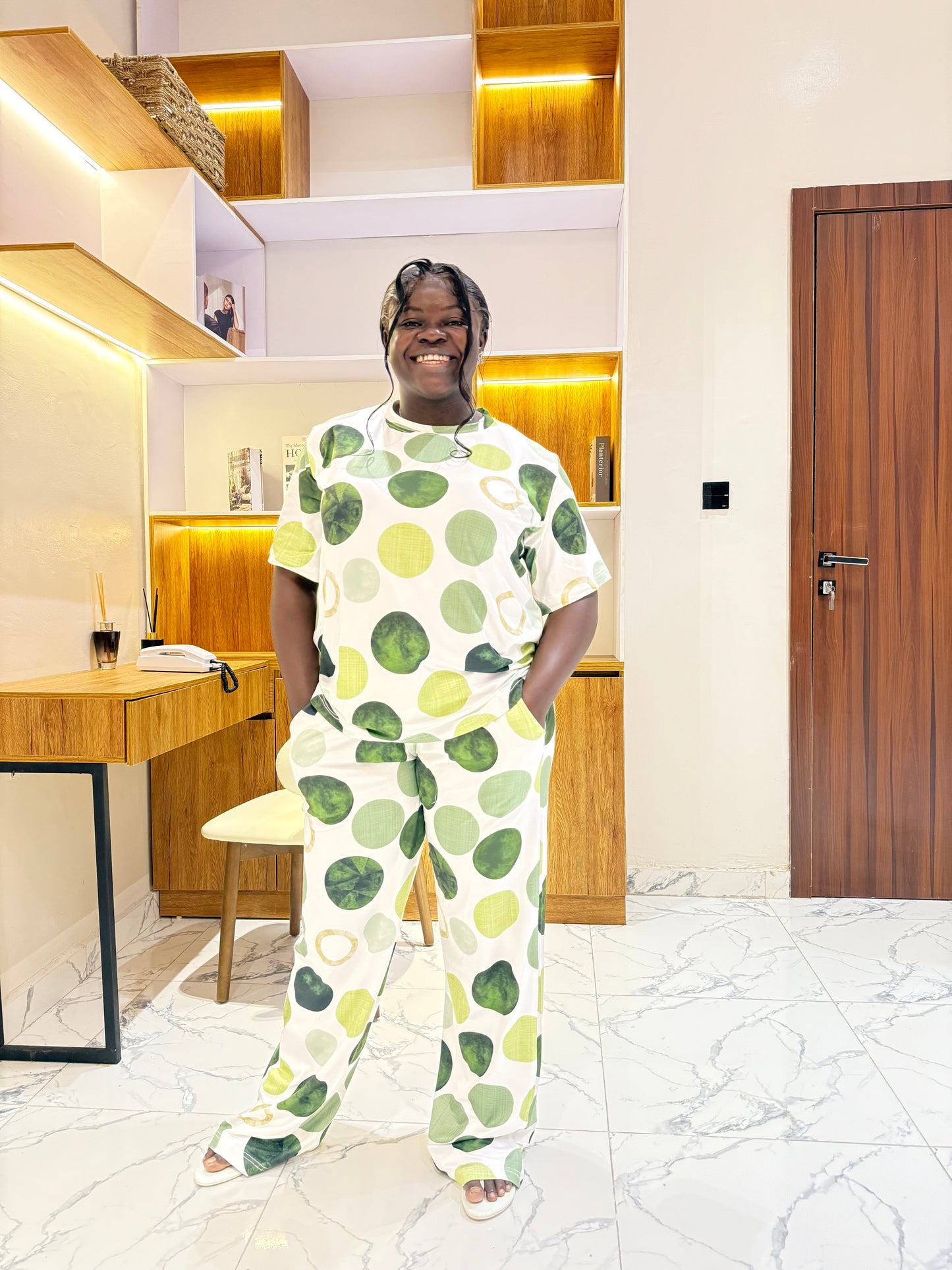 Soft cotton 2 piece pajamas set