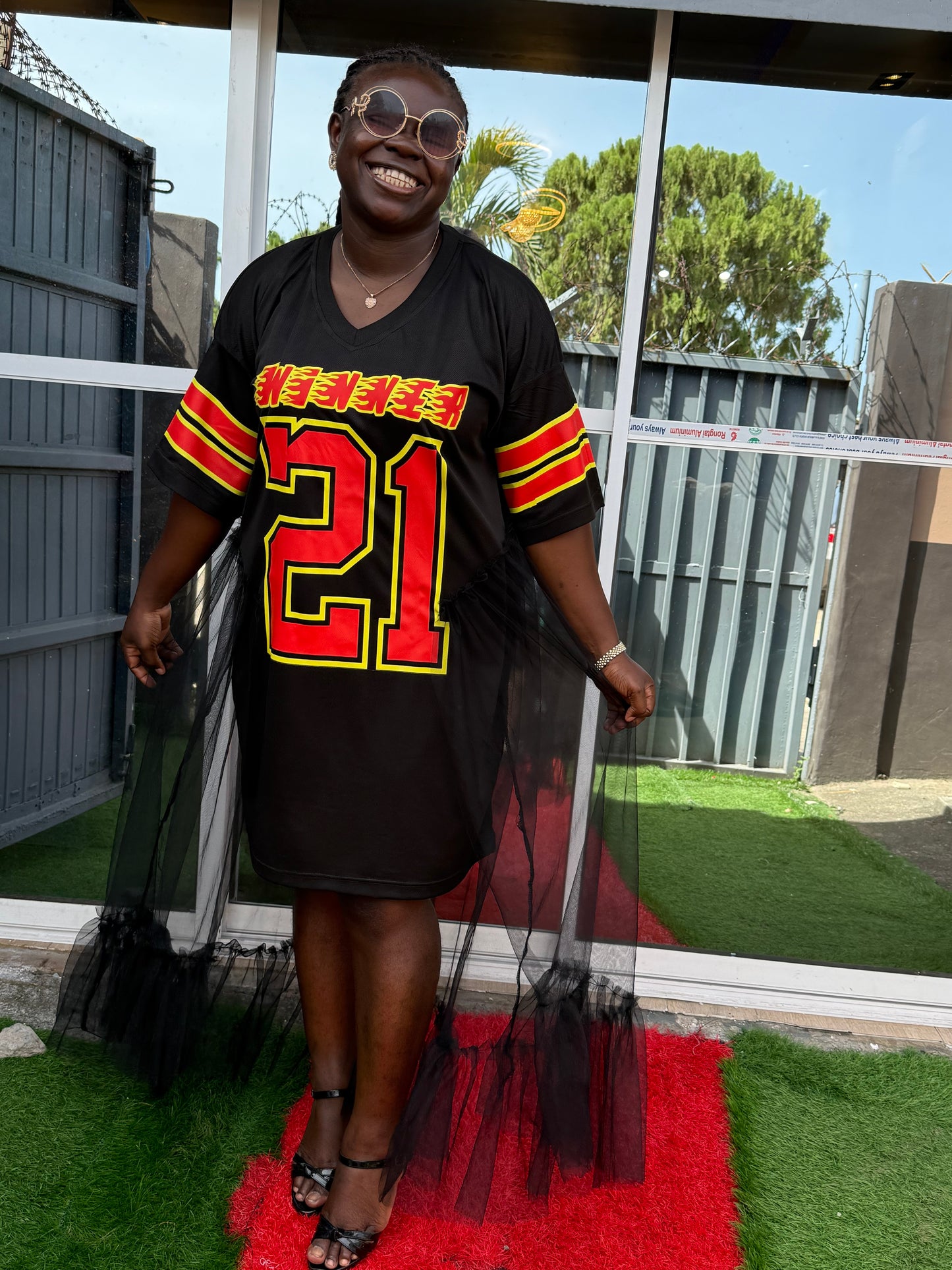 Jersey Black cute net dress