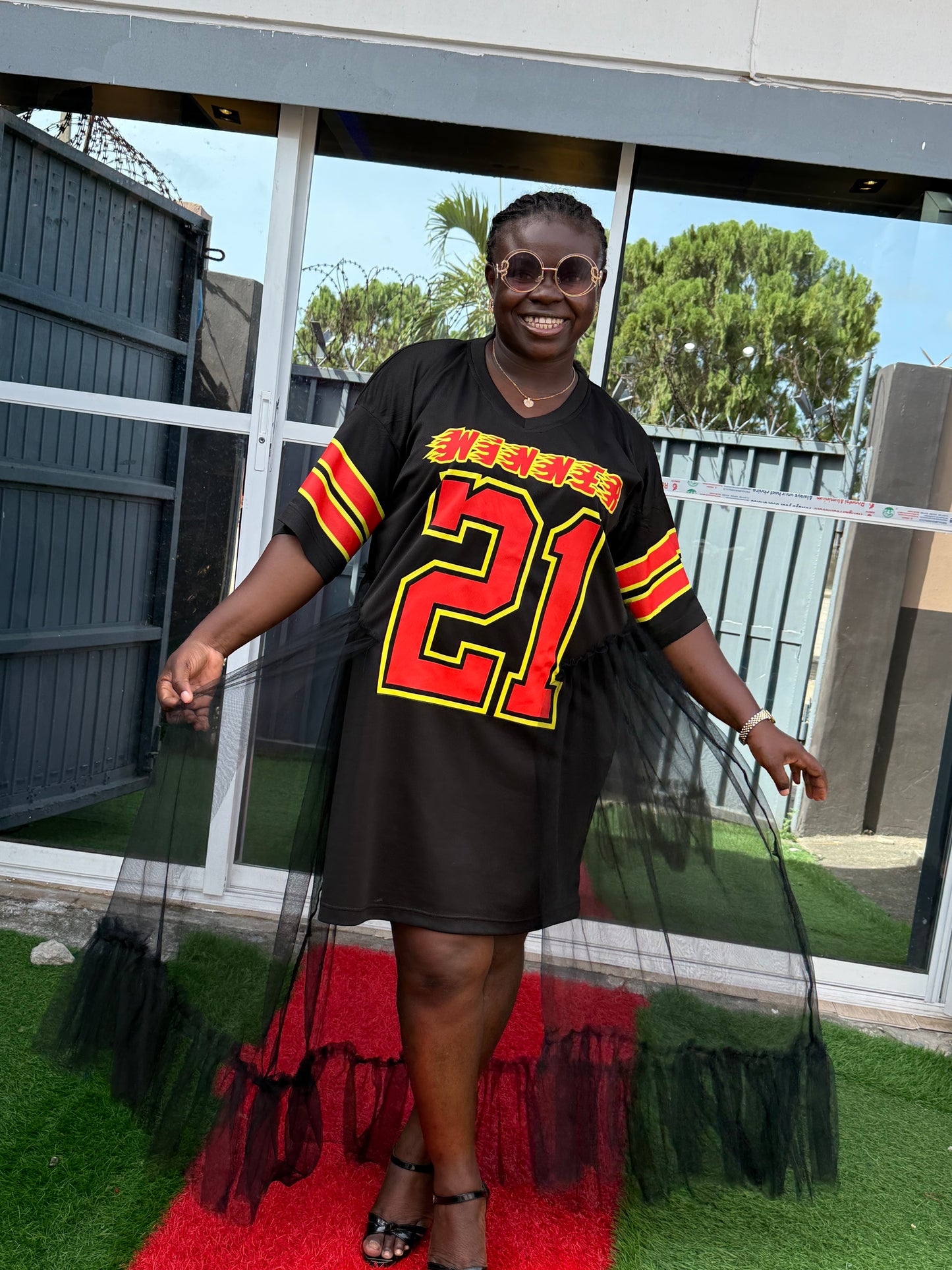 Jersey Black cute net dress