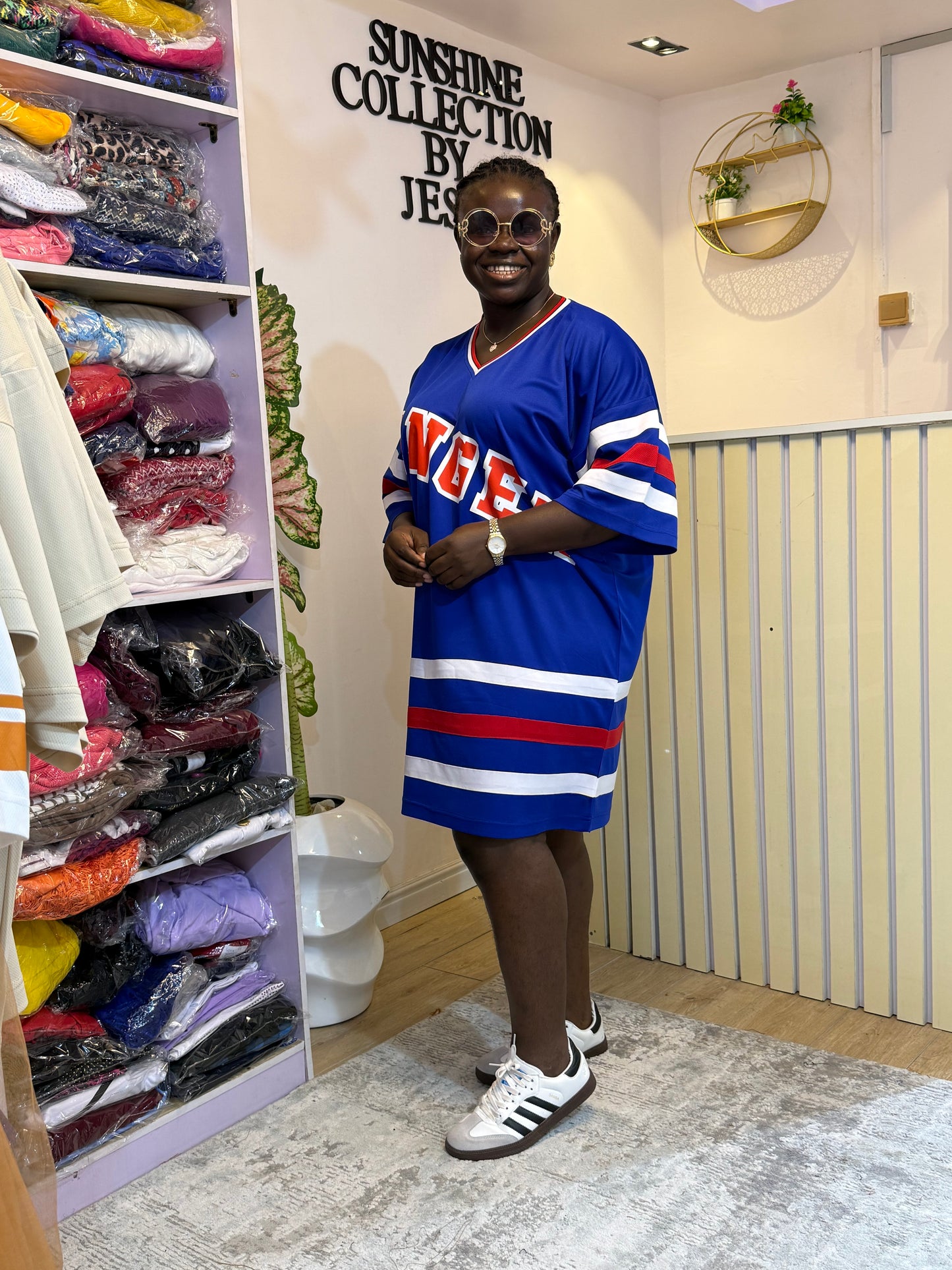 Angel blue jersey dress